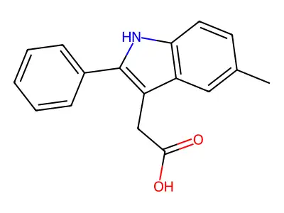 5-methyl-2-phenyl-1H-Indole-3-acetic acid structure