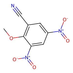 2-甲氧基-3,5-二硝基苯甲腈 structure
