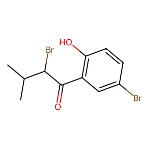 2-Bromo-1-(5-bromo-2-hydroxyphenyl)-3-methylbutan-1-one structure