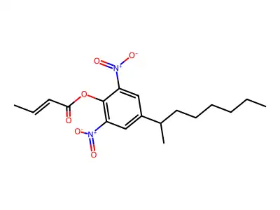 2,6-Dinitro-4-(octan-2-yl)phenyl but-2-enoate structure