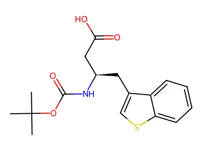 Boc-(S)-3-Amino-4-(3-benzothienyl)-butyric acid structure