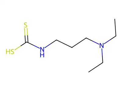 Carbamic acid, N-(3-(diethylamino)propyl)dithio- structure