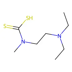 Carbamic acid, N-(2-(diethylamino)ethyl)dithio-N-methyl- structure