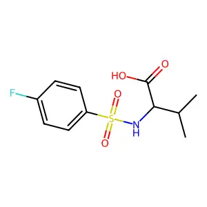 N-[(4-fluorophenyl)sulfonyl]-L-valine structure