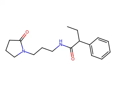 N-[3-(2-oxopyrrolidin-1-yl)propyl]-2-phenylbutanamide structure