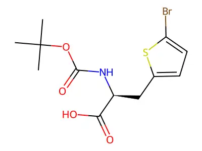 3-(5-Bromothiophen-2-yl)-N-(tert-butoxycarbonyl)-L-alanine structure