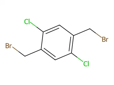 Alpha,alpha'-dibromo-2,5-dichloro-P-xylene structure