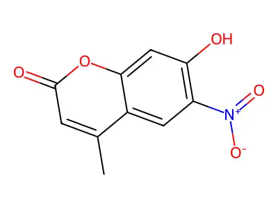 7-Hydroxy-4-methyl-6-nitrocoumarin structure