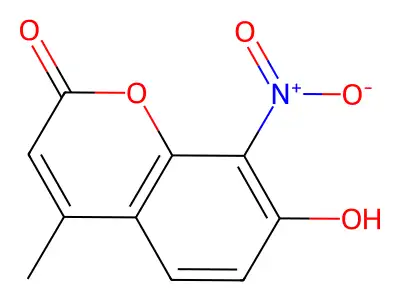 7-Hydroxy-4-methyl-8-nitrocoumarin structure