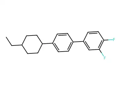 3,4-Difluoro-4'-(trans-4-ethylcyclohexyl)biphenyl structure