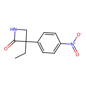 3-Ethyl-3-(4-nitrophenyl)-3,4-dihydroazet-2-ol structure