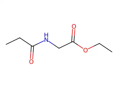 Ethyl 2-propanamidoacetate structure