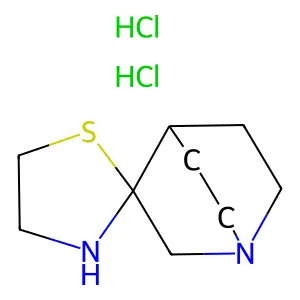 Spiro(quinuclidine-3,2'-thiazolidine), dihydrochloride structure