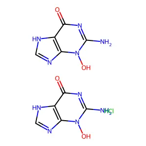 Guanine-3-N-oxide, hemihydrochloride structure