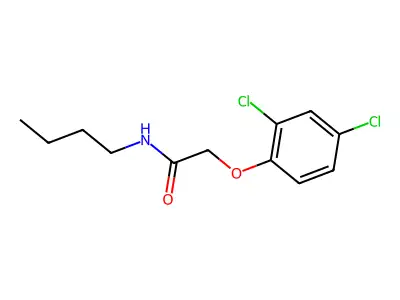 N-butyl-2-(2,4-dichlorophenoxy)acetamide structure
