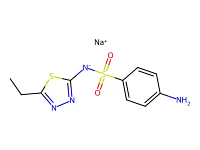 Sodium sulfaethylthiadiazole structure