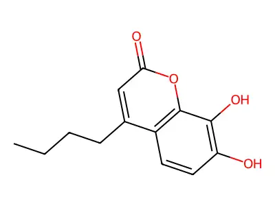 4-butyl-7,8-dihydroxy-2H-chromen-2-one structure