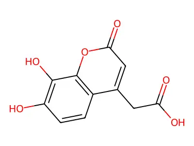 (7,8-Dihydroxy-2-Oxo-2h-Chromen-4-Yl)acetic Acid structure