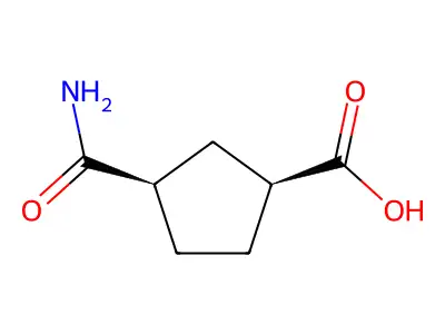 3-Carbamoylcyclopentane-1-carboxylic acid structure