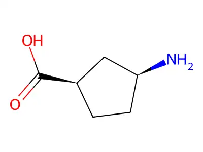 3-Aminocyclopentane-1-carboxylic acid structure
