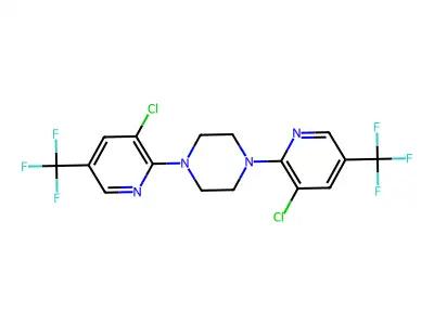 1,4-Bis[3-chloro-5-(trifluoromethyl)pyridin-2-yl]piperazine structure