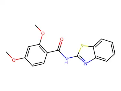 N-(1,3-benzothiazol-2-yl)-2,4-dimethoxybenzamide structure