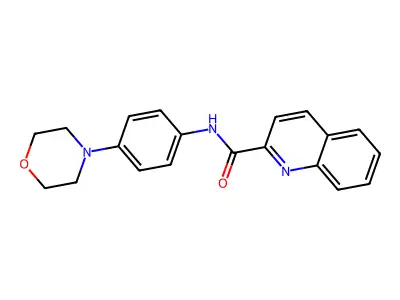 N-[4-(morpholin-4-yl)phenyl]quinoline-2-carboxamide structure
