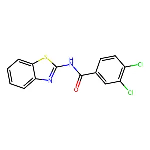 N-(1,3-benzothiazol-2-yl)-3,4-dichlorobenzamide structure