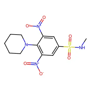 N-Methyl-3,5-dinitro-4-(piperidin-1-yl)benzene-1-sulfonamide structure
