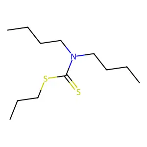 Carbamic acid, dibutyldithio-, propyl ester structure
