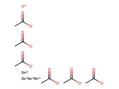 鹼式乙酸鈹 structure