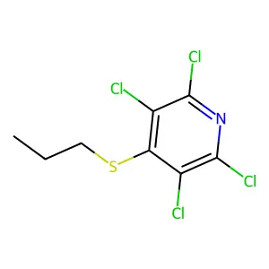 Pyridine, 2,3,5,6-tetrachloro-4-(propylthio)- structure