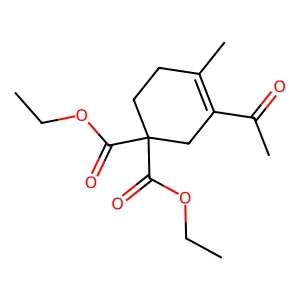 3-Cyclohexene-1,1-dicarboxylic acid, 3-acetyl-4-methyl-, diethyl ester structure