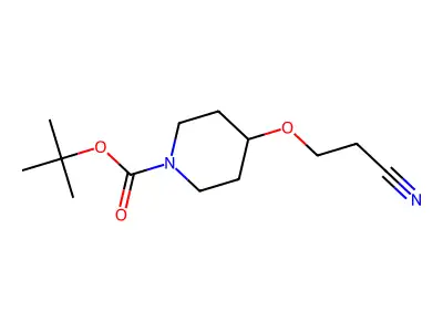 Tert-butyl 4-(2-cyanoethoxy)piperidine-1-carboxylate structure