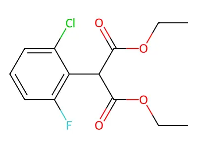 Diethyl 2-(2-chloro-6-fluorophenyl)malonate structure