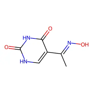 5-[1-(Hydroxyimino)ethyl]-1,2,3,4-tetrahydropyrimidine-2,4-dione structure