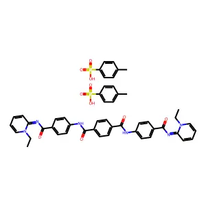 Pyridinium, 2,2'-(terephthaloylbis(imino-p-phenylenecarbonylimino))bis(1-ethyl-, di-p-toluenesulfonate structure