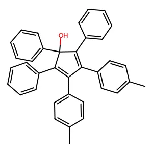 3,4-Bis(4-methylphenyl)-1,2,5-triphenyl-2,4-cyclopentadien-1-ol structure