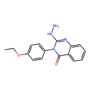4(3H)-Quinazolinone, 3-(p-ethoxyphenyl)-2-hydrazino- structure