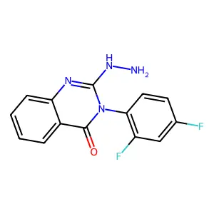 4(3H)-Quinazolinone, 3-(2,4-difluorophenyl)-2-hydrazino- structure