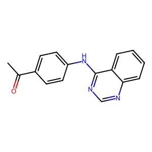 1-[4-(4-Quinazolinylamino)phenyl]ethanone structure