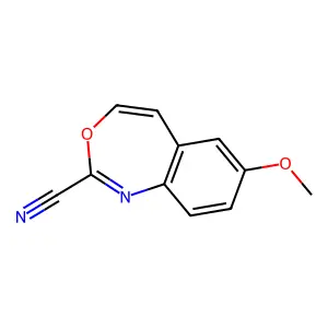 7-Methoxy-3,1-benzoxazepine-2-carbonitrile structure