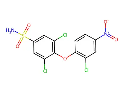 3,5-Dichloro-4-(2-chloro-4-nitrophenoxy)benzenesulfonamide structure