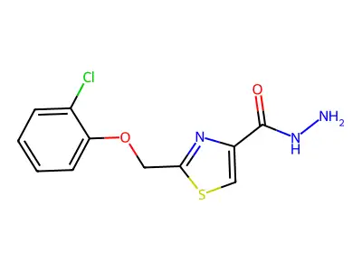 2-[(2-Chlorophenoxy)methyl]-1,3-thiazole-4-carbohydrazide structure