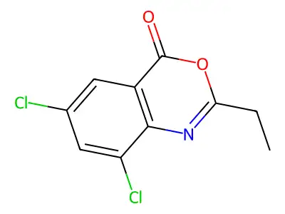6,8-Dichloro-2-ethyl-3,1-benzoxazin-4-one structure