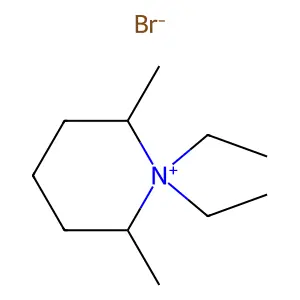 Piperidinium, 1,1-diethyl-2,6-dimethyl-, bromide structure