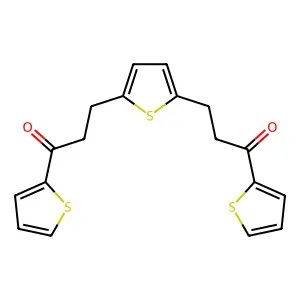 3,3'-(Thiophene-2,5-diyl)bis(1-(thiophen-2-yl)propan-1-one) structure