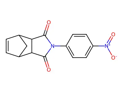 2-(4-nitrophenyl)-3a,4,7,7a-tetrahydro-1H-4,7-methanoisoindole-1,3(2H)-dione structure