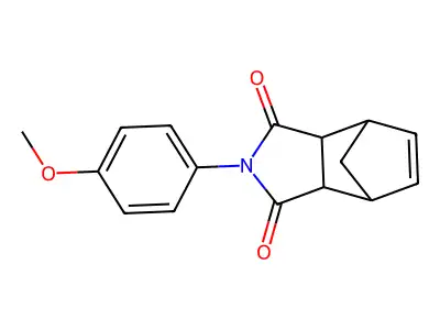 2-(4-methoxyphenyl)-3a,4,7,7a-tetrahydro-1H-4,7-methanoisoindole-1,3(2H)-dione structure
