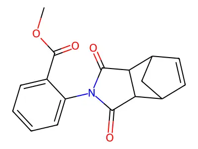 methyl 2-(1,3-dioxo-1,3,3a,4,7,7a-hexahydro-2H-4,7-methanoisoindol-2-yl)benzoate structure